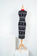 NTU Ladies Dress With Sash (Black and White)
