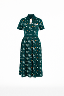 NTU Ladies Mono Pleated Dress (Green Knit)