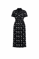 NTU Ladies Mono Pleated Dress (Black Knit)