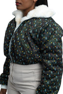 NTU Cropped Mono Bomber (Green Fur Edition)