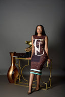 NTU Nomvula Sheath Dress (Brown)