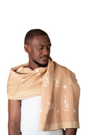 NTU Men’s Maxi Shawl (Beige Mono)