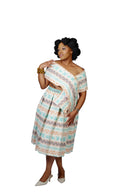 NTU Ladies Skirt and Shawl (Offwhite Print)