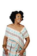 NTU Ladies Skirt and Shawl (Offwhite Print)