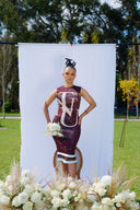 NTU Nomvula Sheath Dress (Burgundy)