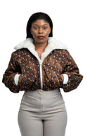 NTU Cropped Mono Bomber (Brown Fur Edition)