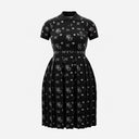NTU Ladies Mono Pleated Dress (Black and Grey)