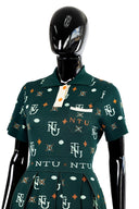 NTU Ladies Mono Pleated Dress (Green Knit)