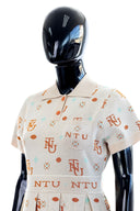 NTU Ladies Mono Pleated Dress (Beige Knit)