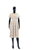 NTU Ladies Mono Pleated Dress (Beige Knit)