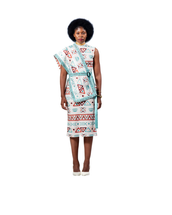 NTU Ladies Dress With Sash (Offwhite) - Image 5