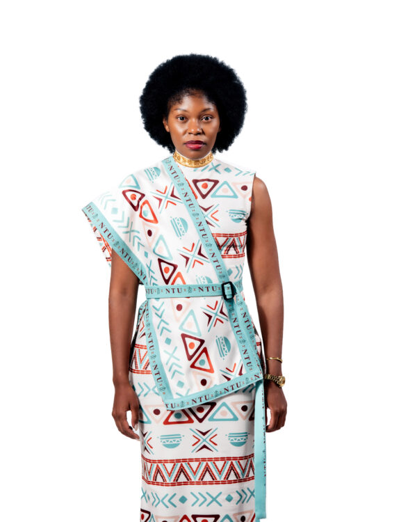 NTU Ladies Dress With Sash (Offwhite) - Image 4