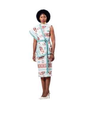NTU Ladies Dress With Sash (Offwhite)