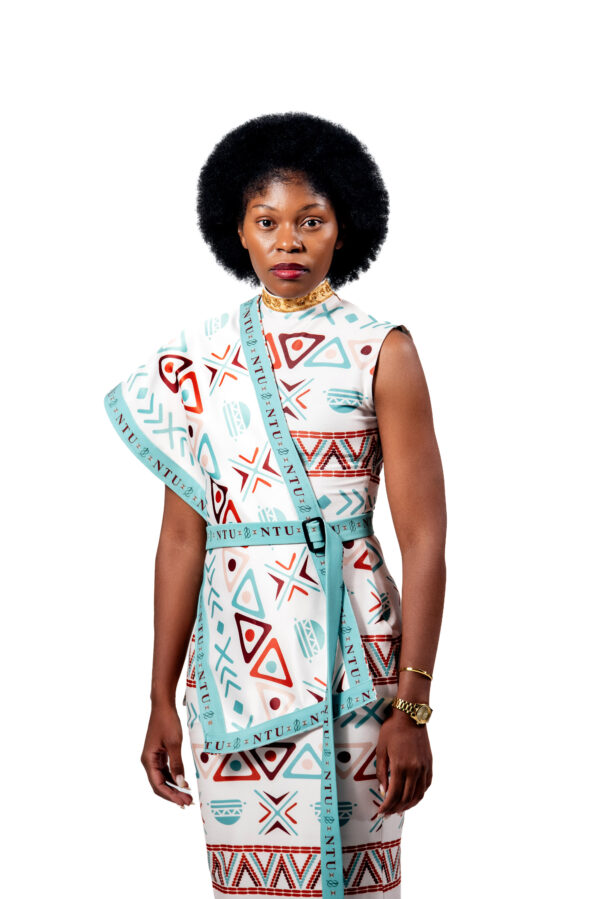 NTU Ladies Dress With Sash (Offwhite) - Image 2