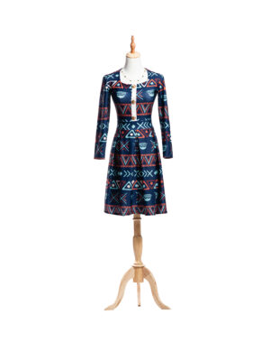 NTU Pleated Dress (Navy)