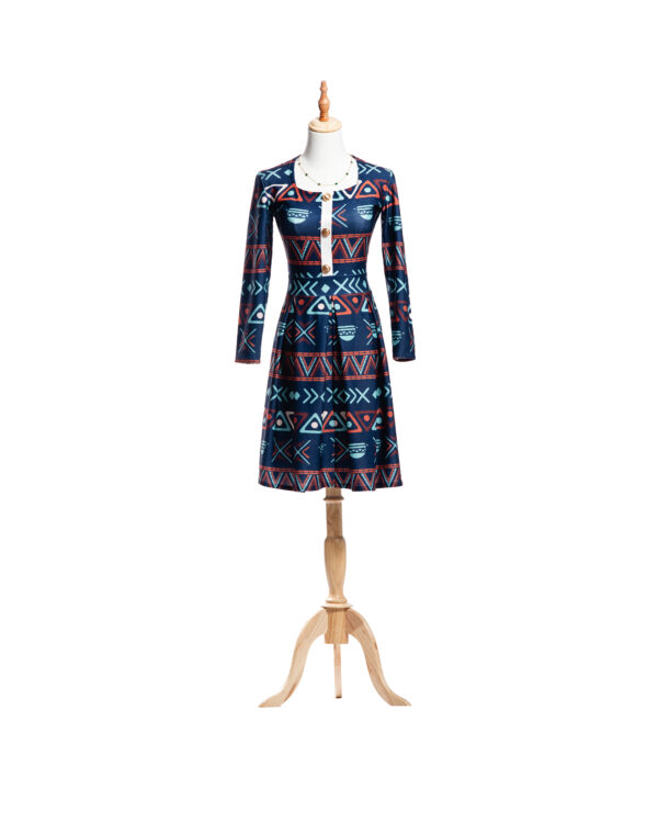 NTU Pleated Dress (Navy)