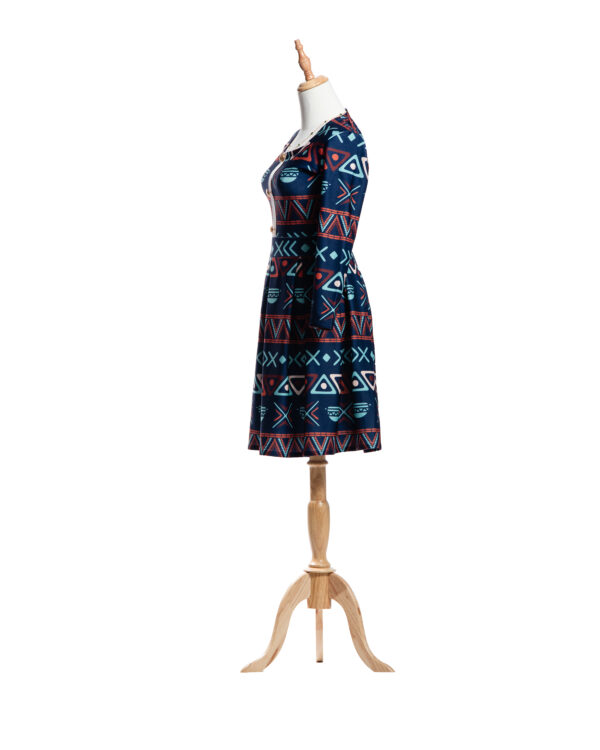 NTU Pleated Dress (Navy) - Image 2