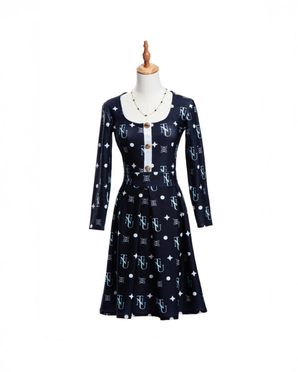 NTU Mono Pleated Dress (Black) - Image 2