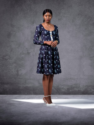NTU Mono Pleated Dress (Black)