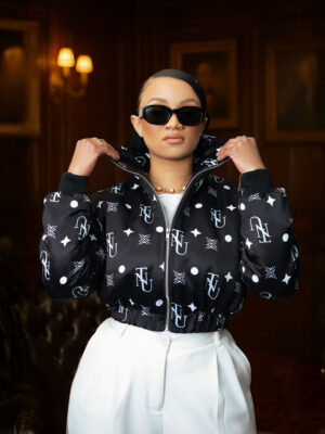 NTU Cropped Mono Bomber (Black)